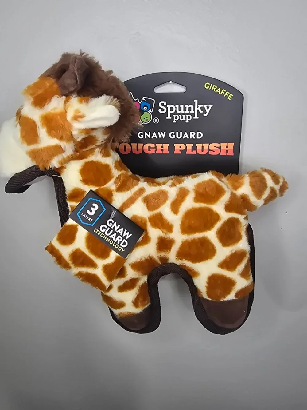 Spunky Pup Tough Plush Giraffe- Medium Toy